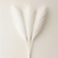 Kunstpflanze Künstliches Pampasgras Trockenblumen Deko Kunstblume Pampasgras Weiß Pampas gras, Layba, Höhe 100 cm, Pampas Weiss 3 Stiele