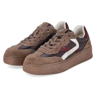 Bugatti Low Sneaker - Gr. 36 - Braun - Textil & Synthetik