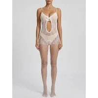 Elegant Love Bodystocking-Ouvert Damen-Bodystocking, Netz-Body mit Schleifendesign, Nachtwäsche-Dessous (1 St) Sexy Bodystocking mit Ouvert