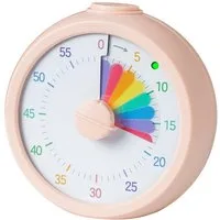 relaxdays Küchentimer Visueller Timer Regenbogen rosa.