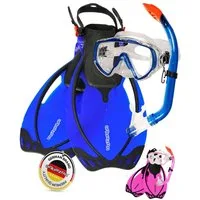 AQUAZON Taucherbrille MIAMI mit Schnorchel und Flossen, Schnorchelset, für Kinder