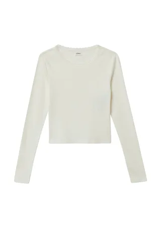 s.Oliver - T-Shirt creme/weiß - Gr. - 140