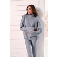 Elbsand Sweater Rollkragenpullover aus weichem Strick, Loungewear