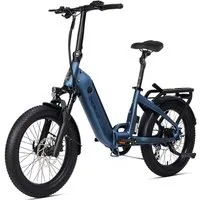 DERUIZ E-Bike Klapprad 20x3,0 Zoll, max. 140km, Federsattelstütze, 5 Stufen, mit Bluetooth, 8 Gang SHIMANO SHIMANO ALTUS 11-32T Schaltwerk, Kettenschaltung, Heckmotor, 500 Wh, (mit Akku-Ladegerät, mit Werkzeug), RH:36cm, Bremslicht, Gepäckträger (max