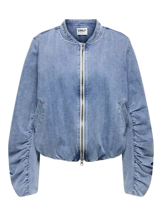 ONLY - ONLNIKI LS BOMBER DNM JACKET MAE Medium Blue Denim - Gr. - S