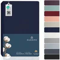 BARBONS Spannbettlaken Jersey Bettlaken, 145 g/m² Spannbetttuch, bis zu 25cm Höhe, Topper, Jersey aus 100% Baumwolle, Gummizug: rundum, (1 Stück), Rundumgummi, Atmungsaktiv