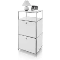 Floordirekt Mehrzweckregal Concept Epure MK-120, B50 × T40 × H100 cm, verschließbar Fächer, modular, Aufbewahrungsregal mit verchromtem Metallgestell, Design Regal