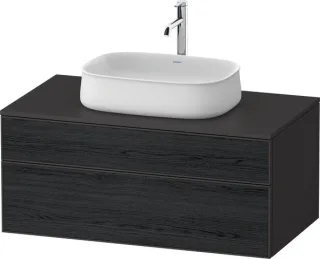 Duravit Zencha Konsolenwaschtischunterbau wandhängend Eiche Schwarz & Graphit Matt & Supermatt 1000x ZE4821016800000