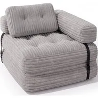 Blishom 1,5-Sitzer 2-in-1 Schlafsofa aus Cord, faltbar, 170 x 85 x 20 cm, Klappmatratzen eignen sich für kleine Wohnungen und Schlafzimmer