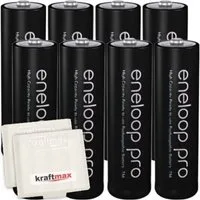 kraftmax 8er Pack Panasonic Eneloop PRO XX AA/Mignon Akkus - 2550 mAh Akku-Set Mignon AA 2550 mAh (1,2 V V), Hochleistungsakku