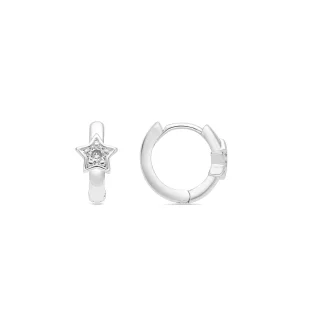 Luxenter Ohrringe mit 10 mm Durchmesser, silberfarben und mit Brillanz-Zirkonia – Ktyu