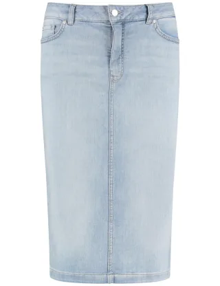 GERRY WEBER Collection - Jeansrock mit Gehschlitz blau - Gr. - 38