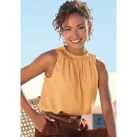 LASCANA Blusentop aus Satin, elegantes Satintop, festliches Partytop