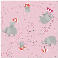 Bow & Hummingbird Geschenkpapier Geschenkpapier Circus Elephants, 100% Recyclingpapier