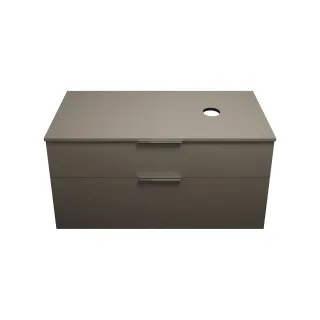 Burgbad Waschtischunterschrank Eqio 619x1200x550 Grau Hochglanz, WXXI120RF2010 WXXI120RF2010