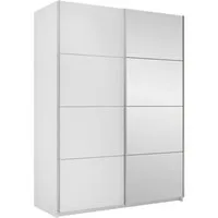 MIRJAN24 Kleiderschrank Atalio 150 (mit zwei Schiebetüren) Frontspiegel, Kleiderstange, Metallgriffe