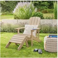 HOME DELUXE Gartenstuhl FAREA - Adirondack (2 St), mit breiten Armlehnen, Gartensessel, Loungesessel