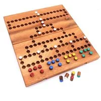 ROMBOL Denkspiele Spiel Barrikade - lustiges Würfelspiel für die ganze Familie, Brettspiel, Holzspiel