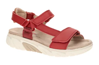 Gabor 86.833 Damen Sandale Rot kiss/Nougat Keilabsatz Klettverschluss
