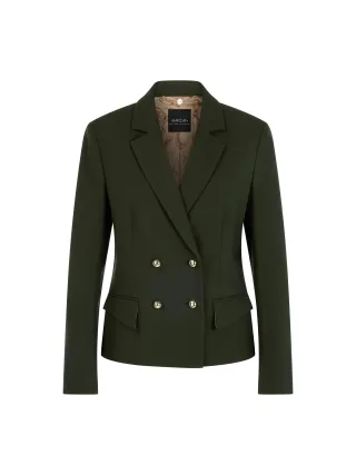 Marc Cain Collections - Taillierter Doppelreiher-Blazer forest night new - Gr. - 36