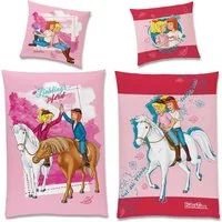 BERONAGE Kinderbettwäsche Bibi und Tina Lieblingspferd Bettwäsche Linon / Renforcé, 100% Baumwolle, 2 teilig, 135x200 + 80x80 cm