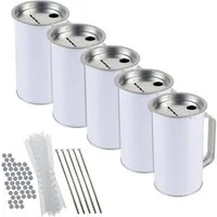 HMF Spardose Spendenbox mit Griff, Spendendosen mit Münz-Schlitz, (5-tlg), für Spendensammlungen, 8 cm ø, 14,5 cm hoch