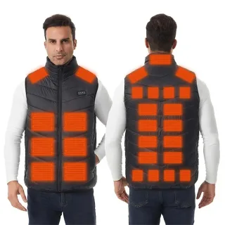 TENGOO 4 Control 27 Zone Heating Vest Men Women Electric Constant Temperature Control Winter Warm Heated Sleeveless Jack