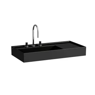 LAUFEN Waschtisch Kartell · LAUFEN 900x460, ohne Hahnloch, schwarz glänzend, 81033.8, 8103380201121 H8103380201121