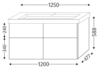 Sanipa Waschtischunterbau mit Auszügen 3way BR50548