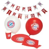 FC Bayern München Grillhandschuhe FC Bayern München I Geburtstagsparty Set 6-teilig I Rot/Weiß