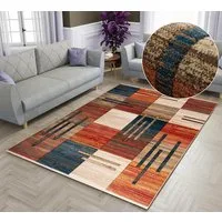 OTTO home Teppich Beliz, rechteckig, Höhe: 9 mm, mit Konturenschnitt, Kurzflor, 3D-Design, mit Fransen, Wohnzimmer