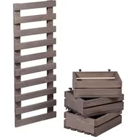 dobar Wandregal, flexibles 3-stufiges Wandregal, grau