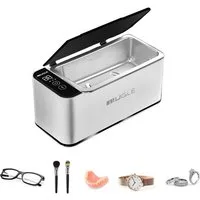 feinlux Ultraschallreiniger Brillen-Reiniger,Mini-Reiniger, 304 Edelstahl, für Ringe,Ohrringe,Brillen,Uhren,Münzen