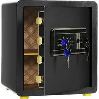 COSTWAY Tresor, 45L, mit abnehmbarem Regal & Alarmsystem, 2 Schlüsseln