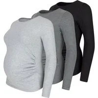 M.M.C. Umstandsshirt Langarm Basic Umstandsmode (3-tlg)