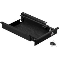 CAVO Schublade Dokumentenschublade Unterbauschublade für Schreibtisch, Breite 220 mm schwarz, abschließbar
