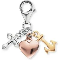 Engelsrufer Charm-Einhänger GLAUBE LIEBE UND HOFFNUNG TRICOLOR