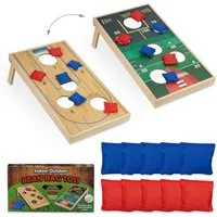 relaxdays Spiel 11 tlg. Cornhole Wurfspiel, Gesellschaftsspiel
