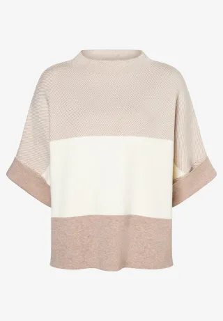 MORE & MORE - Cape-Pullover beige - Gr. - 34