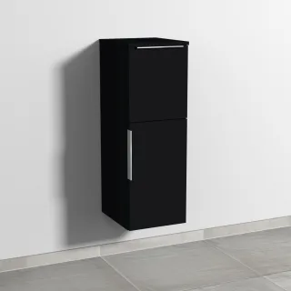 Sanipa 3way Mittelschrank mit 1 Tür und 1 Auszug, Schwarz-Matt, UF12508 UF12508
