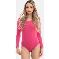 Evoni Body für Damen Langarm Blusenbody mit Rundhals