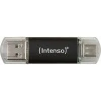 Twist Line 256 GB, USB-Stick anthrazit/transparent, USB-A 3.2 Gen 1, USB-C 3.2 Gen 1