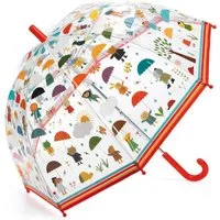 DJECO Stockregenschirm Regenschirm Regenschauer transparent Motive Regen