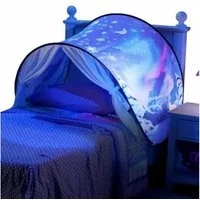 LA CUTE Bettzelt Magische Wintermärchen über dem Bett für Kinder, Winter-Design (Kinder Bettzelt Set für Schöne Träume, Märchenhaftes Bettzelt für Kinder) einfache Montage, integrierte Aufbewahrungstasche
