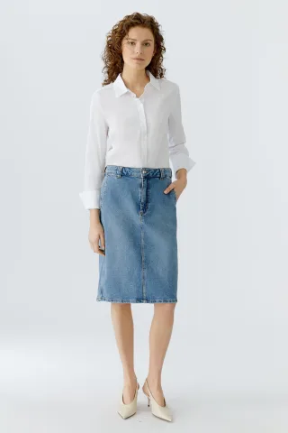 Oui - Jeansrock darkblue denim - Gr. - 38