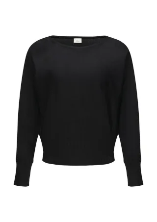 s.Oliver BLACK LABEL - Strickpullover aus Viskosemix schwarz - Gr. - 38
