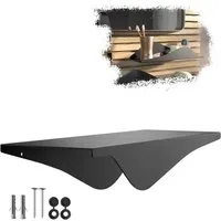 SO-TECH® Wandregal Schweberegal HOVER-VIII 35 x 13 x 8 cm inkl. Befestigungsset, 1-tlg., Wandmontage, für Bad Küche oder Wohnzimmer, Schwarz