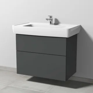 Sanipa 3way Waschtischunterbau zu Laufen Pro A Waschtisch mit 2 Auszügen, Anthrazit-Matt SM75822