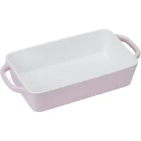 RESTO Kitchenware Auflaufform Fornax Backform Groß Hoher Rand Lasagneform Antihaftbeschichtet, Keramik, (1-St), Rechteckig aus Keramik, rosa, in 2 Größen, für Brot, Lasagne, Brownie