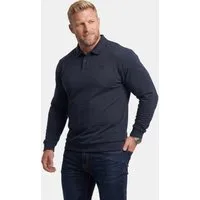 Men Plus Poloshirt Poloshirt Bauchfit Basic Piqué Langarm